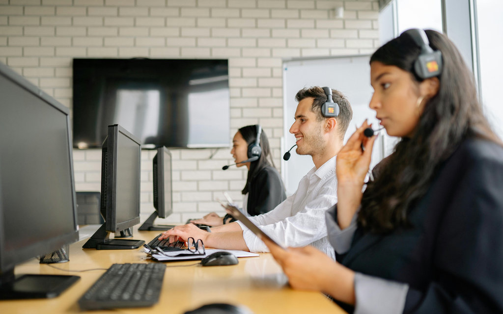 Office security scene, illustrating AI-powered identity and access management